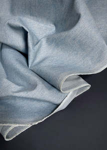 Denim Fabrics: Organic Cotton 13oz Denim, Light Blue Grey