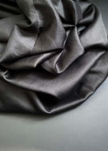 Luxe Cotton Sateen, Hematite Black