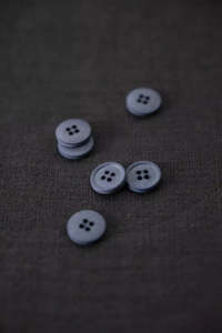 Cotton Button 15mm - Stormy Sky