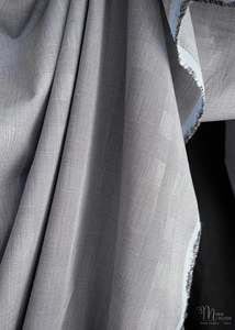 Japanese Cotton Poplin Typewriter Cloth. Fine Black Check