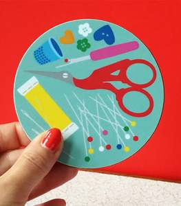 Gifts Under 20: Sewing Coaster - Melamine : Aqua