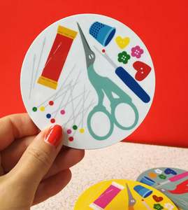 Gifts Under 20: Sewing Coaster - Melamine : White