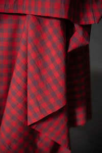 Popette Organic Cotton Linen Gingham Fabric