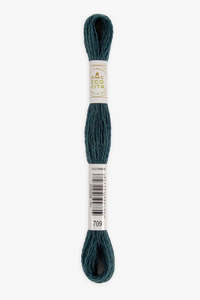 Haberdashery: DMC Eco Vita Organic Wool Thread. 709 Cypress Indigo
