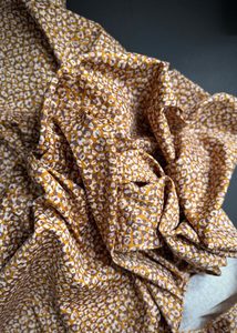 Kiki Stretch Cotton Sateen. Ochre