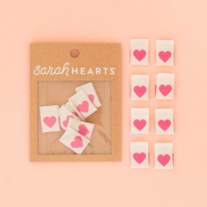 Pink Heart Woven Labels - Sewing & Knitting Labels