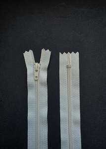 YKK Dress Zip. Oyster