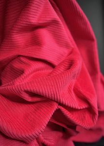Soft 4.5 Wale Cotton Corduroy. Cherry Ripe