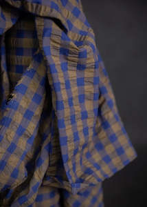 Organic Cotton Gingham Seersucker - Jupiter