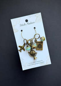 Globe Trotter Stitch Marker Set