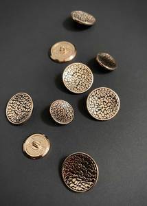 Buttons: Metal Buttons - Pebble Gold