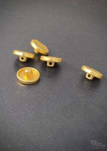 Buttons: Metal Buttons - Shank Irregular Bright Gold 16mm