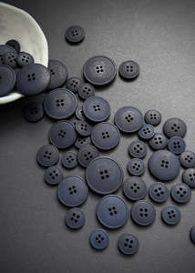 Buttons: Recycled Hemp Button - Dark Ink
