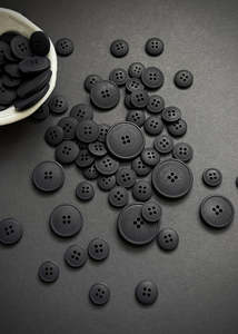 Buttons: Recycled Hemp Button - Black