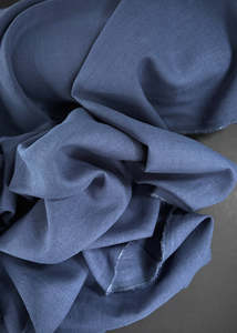 Fabric: Laundered Hemp - Dark Blue