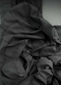 Fabric: Jumbo Seersucker Check, Jet Black