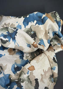 Soft Wash Floral Linen - Blue