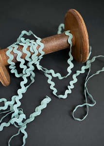 Ribbon Trim: Pure Cotton Ric Rac, Duck Egg