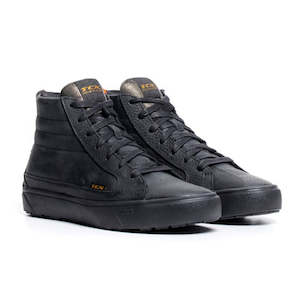 Womens Motorcycle Boots: Street 3 Lady Waterproof Shoes - Black/Black/Gold