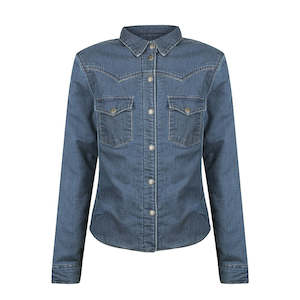 Savannah Moto Shirt - Denim