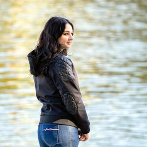 Textile Jackets: Delta Women's Moto Hoodie