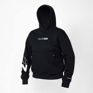 Street Commuting Motorcycle Gear: Storm Unisex Armoured Hoodie - Black + Silver Reflective