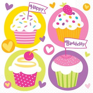 Products: Cupcake Party Napkins