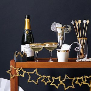 Products: Gold Glitter Stars Mini Garland