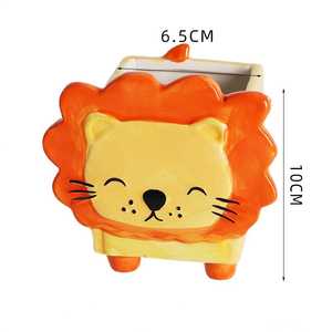 Small Size Pots: Ceramic Plant Pots/Planters - "Little Lion"