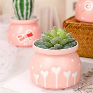 Glazed Ceramic Pots/Planters - "Milk Jar"