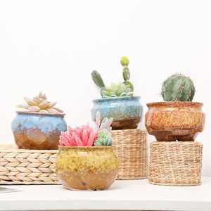 Medium Size Pot: Medium Ceramic Pot/Planter - "Mosaic"