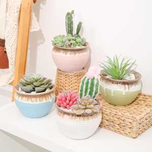 Drip Glazed Ceramic Pots