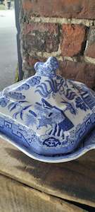 Blue and White Serving Dish: Blue / White  Vegetable Dish    VD4
