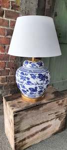 Extra Large Blue /White Ceramic  Table Lamp   WC33