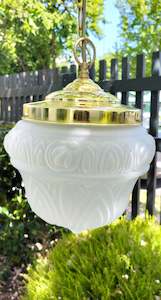 Reproduction Lighting: Extra Large Frosted Villa Shade.  VS11