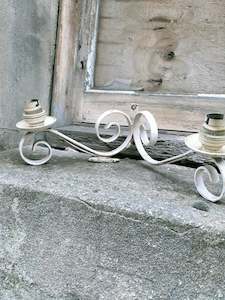 Wall Lights: Double Arm Wrought Iron