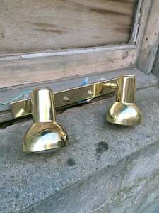 Wall Lights: Gold/ Brass  Coloured Double Wall Light                      DWL11