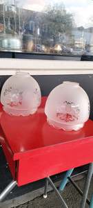 Replacement Shades: Frosted Shade with Clear Etched Design   ED8