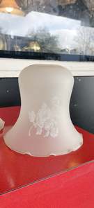 Frosted Shade with Floral White Pattern     FFW