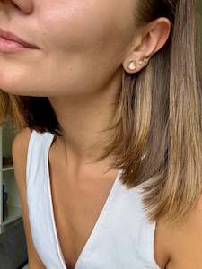 Rose Quartz Earrings Set