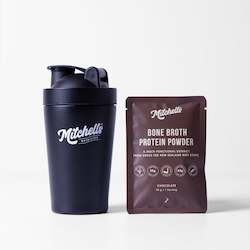 Accessories: Premium Stainless Shaker + BONUS Protein Single Serve