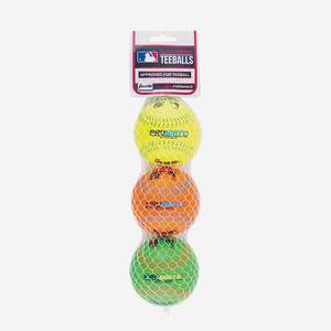 Softball: Probrite Teeballs Neon Rubber 3pk