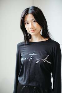 Whāia tō Ngākau, Hand Script T-Shirt - Black