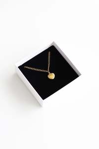 Accessories: Rerehua ake nei - Heart Pendant Necklace in Gold