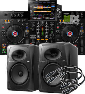 Dj Controller Packages: Pioneer XDJ-RX3 All-In-One DJ System for Rekordbox & Serato DJ X VM-70/VM-80 Monitors Package