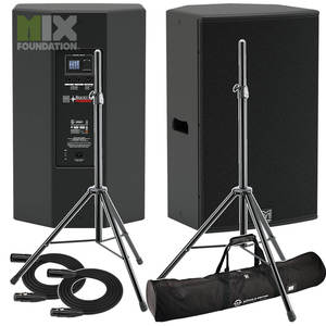 Martin Audio BLACKLINE XP15 Compact Powered 15" Speakers & Stands Package System