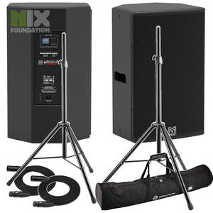 Martin Audio BLACKLINE XP12 Compact Powered 12" Speakers & Stands Package System