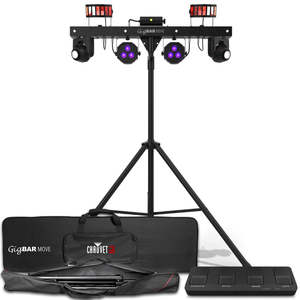 Chauvet: Chauvet GIGBAR MOVE ILS - 5 in 1 LED Effect Light (Moving Heads, Derbys, Pars, Lasers & Strobe)