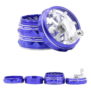 Products: Dry Herb Hand Crank Grinder Ridged - Mixology Dry Herb