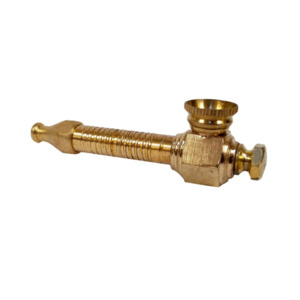 Brass Pipe With Poker 80mm - Mixology Dry Herb